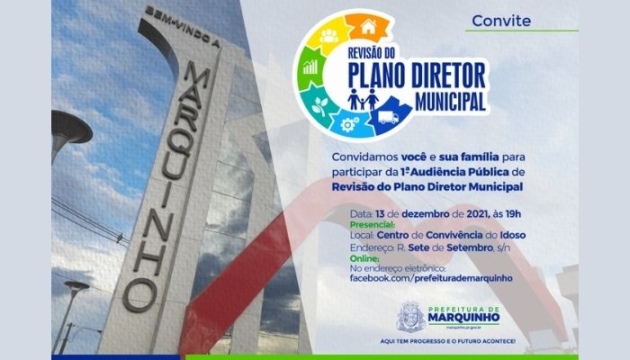 Marquinho - Prefeitura inicia a revisão do Plano Diretor Municipal